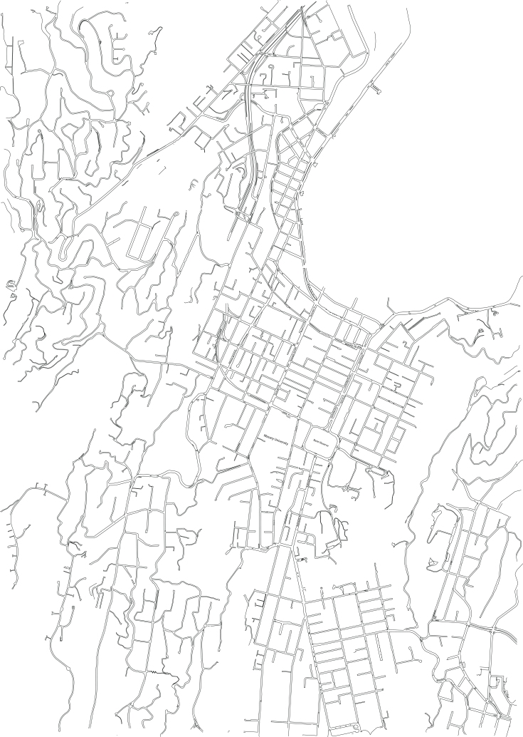 Map illustrator file with street names